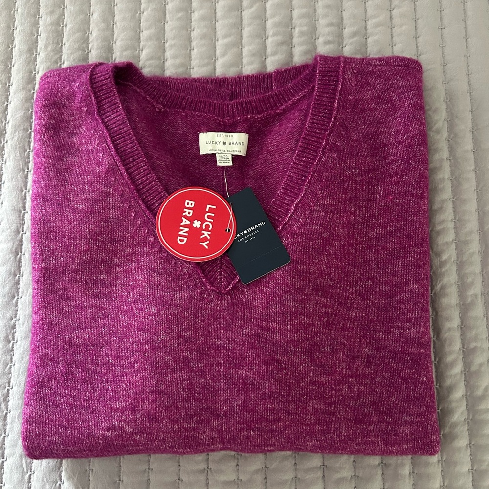 Lucky Brand Womens V-Neck Sweater - NWT